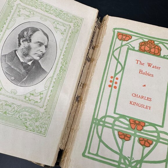 Antique Book Water Babies Charles Kingsley Fairytale Art Nouveau 1910 Hardback - Picture 6 of 15